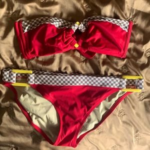 Victoria’s Secret retro red tube top bikini